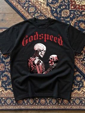 Gildan Godspeed Skeleton Graphic Black Tee